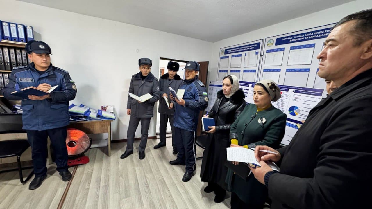 Andijon shahri va Oltinkoʻl tumanlari mahallalarida xavfsiz muhit yaratish boʻyicha amalga oshirilayotgan ishlar oʻrganildi