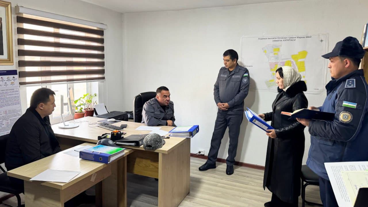 Andijon shahri va Oltinkoʻl tumanlari mahallalarida xavfsiz muhit yaratish boʻyicha amalga oshirilayotgan ishlar oʻrganildi