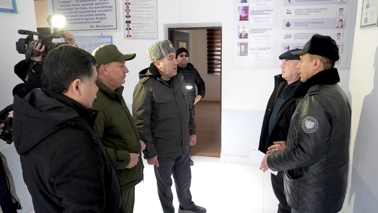 Navoiy viloyati huquqni muhofaza qiluvchi organ rahbarlarining mahallalarda xavfsiz muhitni yaratishga qaratilgan navbatdagi oʻrganishlari