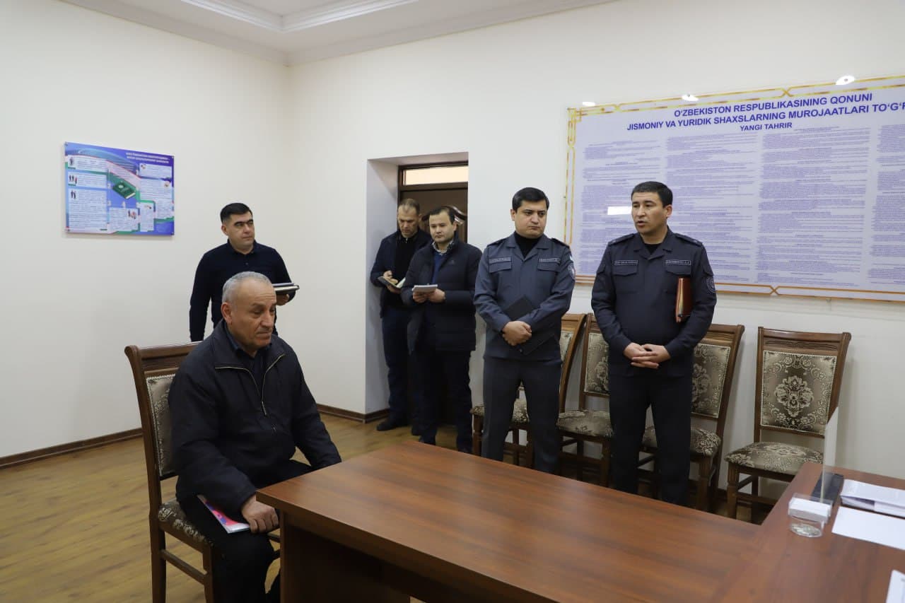 Xorazm viloyati IIBda navbatdagi shaxsiy qabul oʻtkazildi
