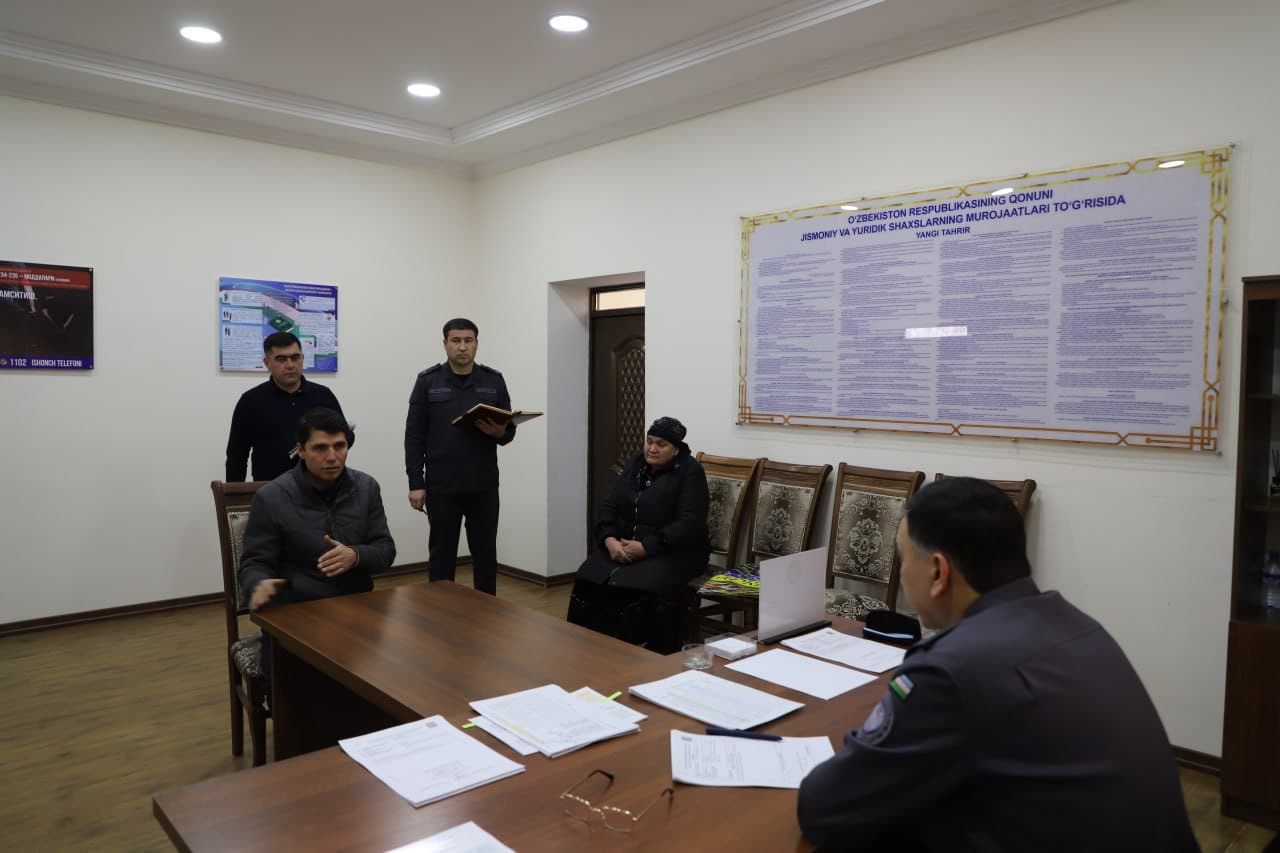 Xorazm viloyati IIBda navbatdagi shaxsiy qabul oʻtkazildi