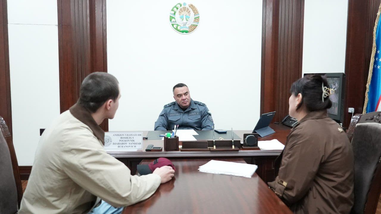 Проведен очередной личный прием руководства УВД Андижанской области