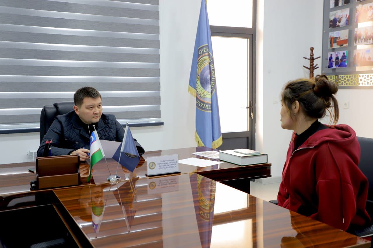 В УВД Сырдарьинской области состоялся очередной личный прием