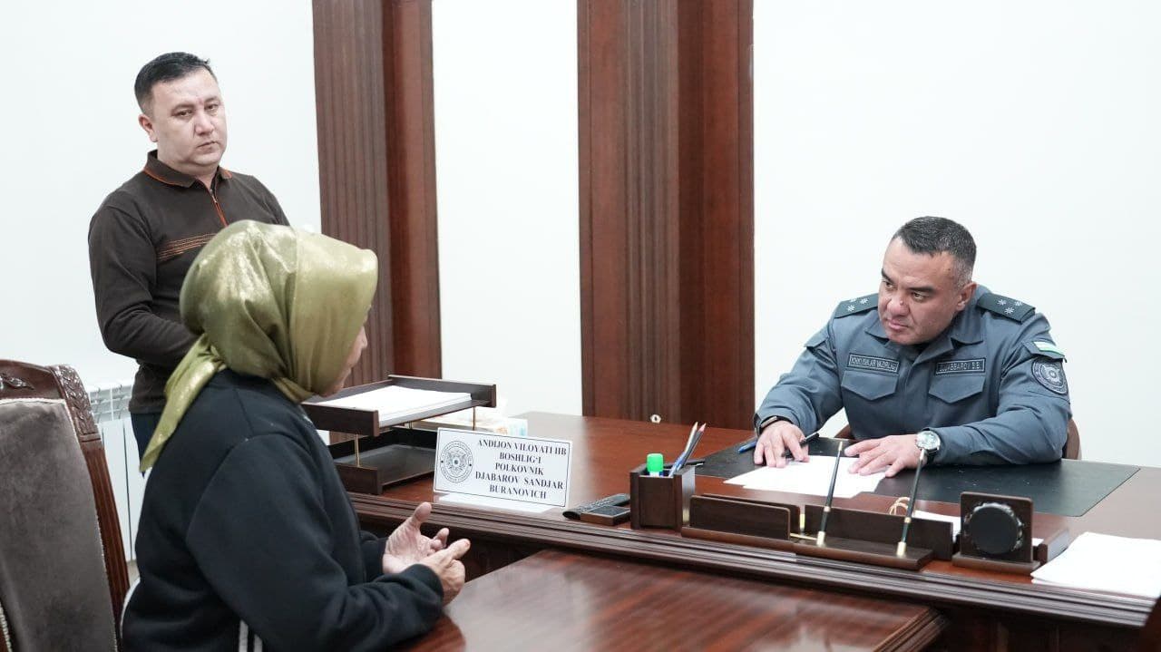 Проведен очередной личный прием руководства УВД Андижанской области