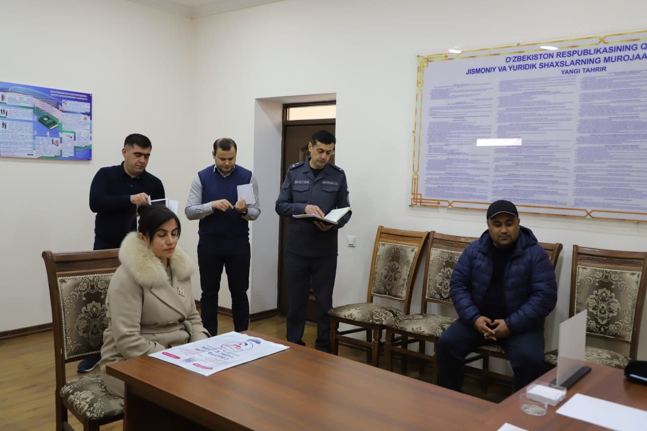 Xorazm viloyati IIBda navbatdagi shaxsiy qabul oʻtkazildi