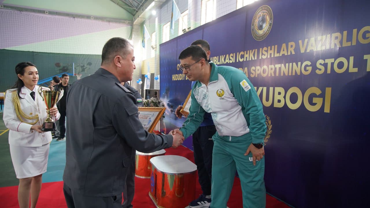 Surxondaryoda oʻtkazilgan stol tennisi boʻyicha “Ichki ishlar vaziri kubogi” musobaqasi gʻoliblari aniqlanib, munosib taqdirlandi