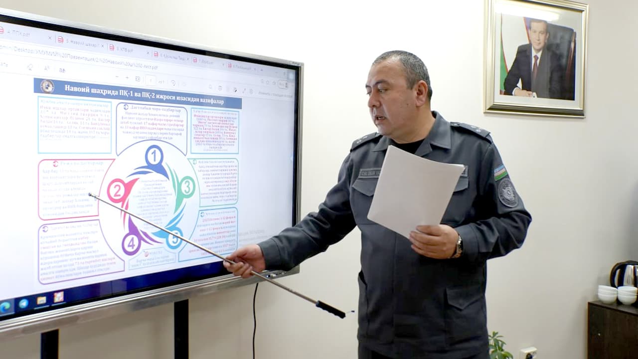 Внедрение «Чиланзарского опыта»: подробности второго дня изучения ситуации руководством Министерства внутренних дел в Навоийской области