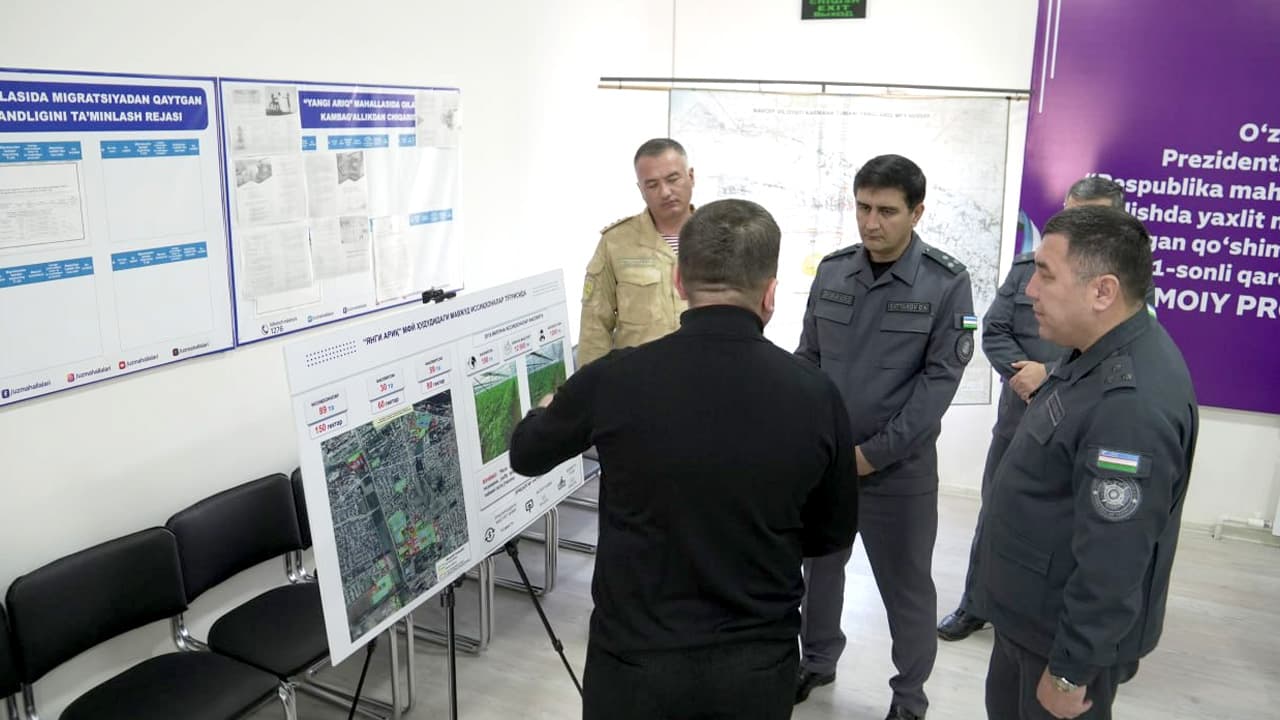 Внедрение «Чиланзарского опыта»: подробности второго дня изучения ситуации руководством Министерства внутренних дел в Навоийской области