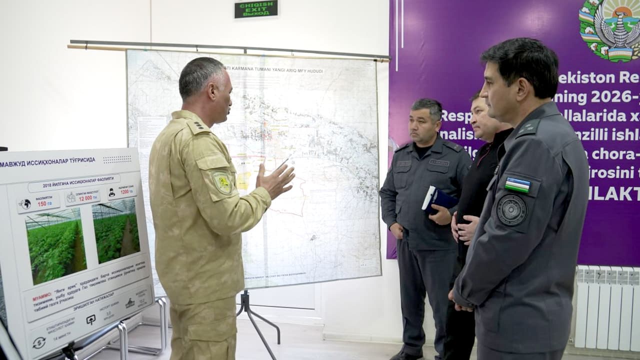 Внедрение «Чиланзарского опыта»: подробности второго дня изучения ситуации руководством Министерства внутренних дел в Навоийской области