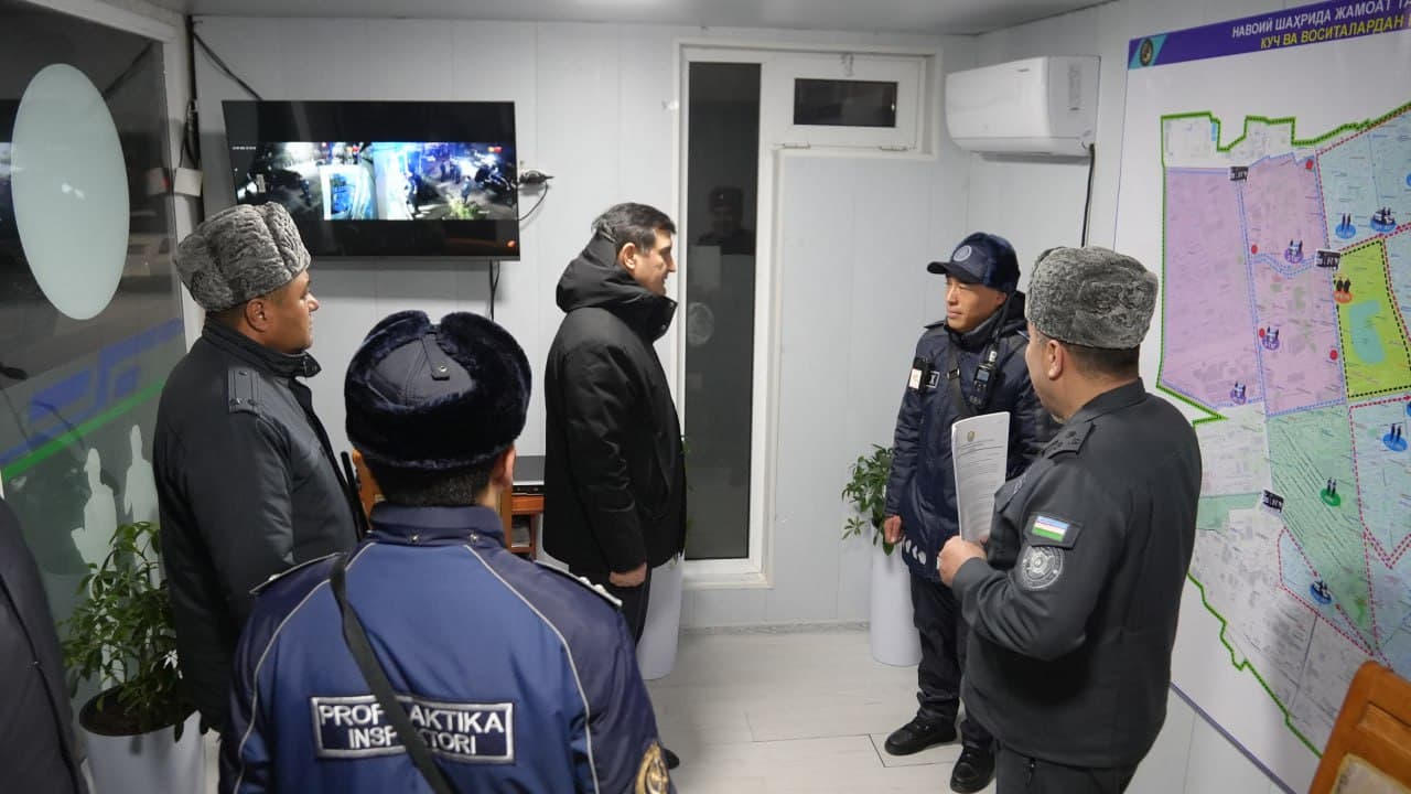 Leadership of the Ministry of Internal Affairs reviewed public safety measures in Navoi region