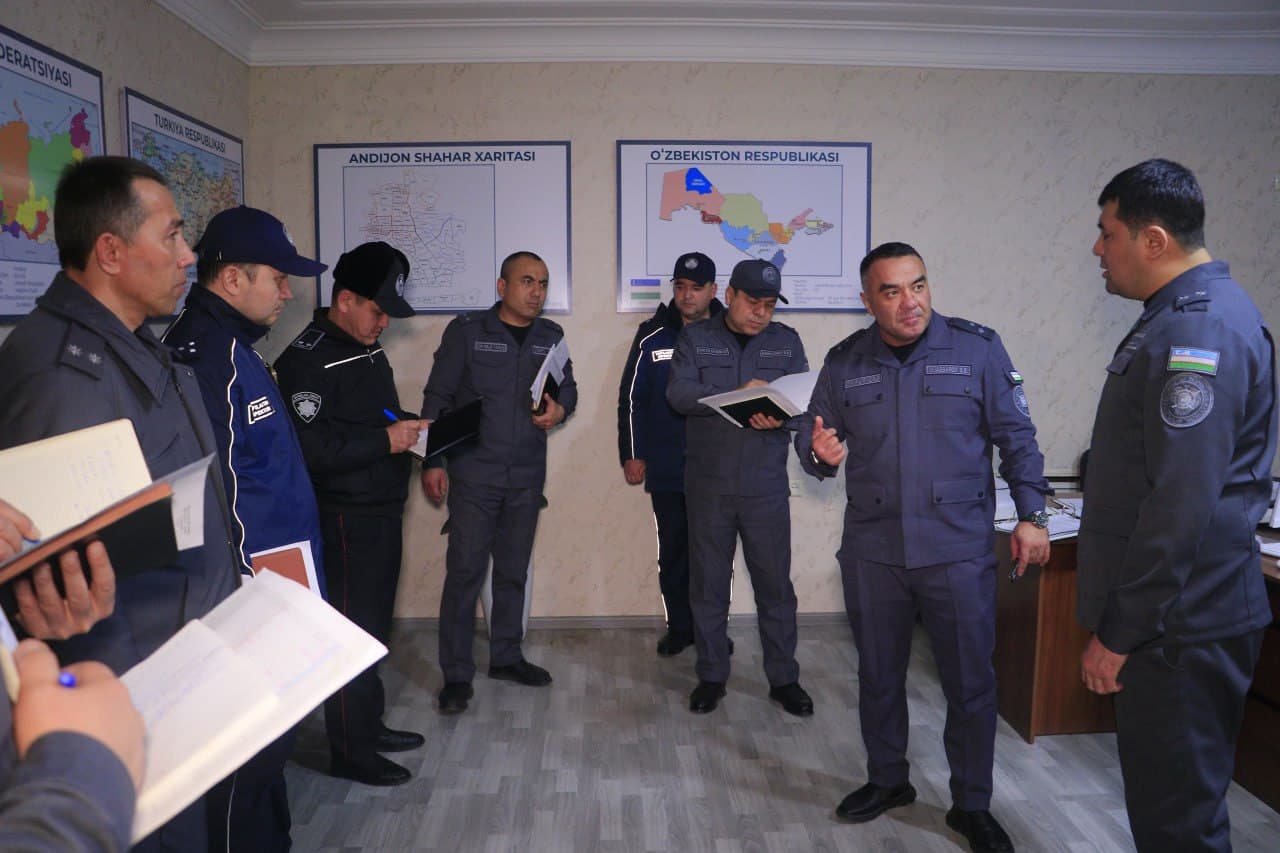The head of the DIA of Andijan region reviewed nighttime safety measures in Andijan city