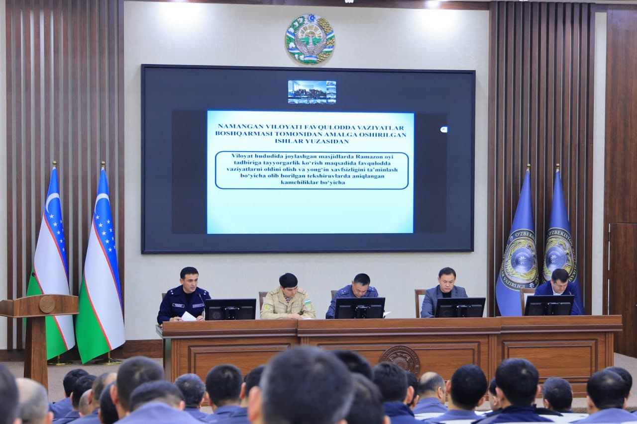 Namangan viloyati IIBda huquqni muhofaza qiluvchi organlar rahbarlari ishtirokida kengaytirilgan yigʻilish oʻtkazildi