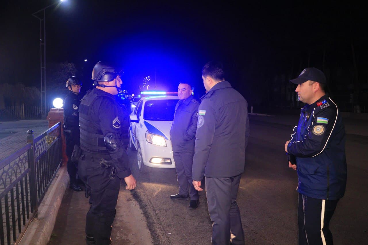 The head of the DIA of Andijan region reviewed nighttime safety measures in Andijan city