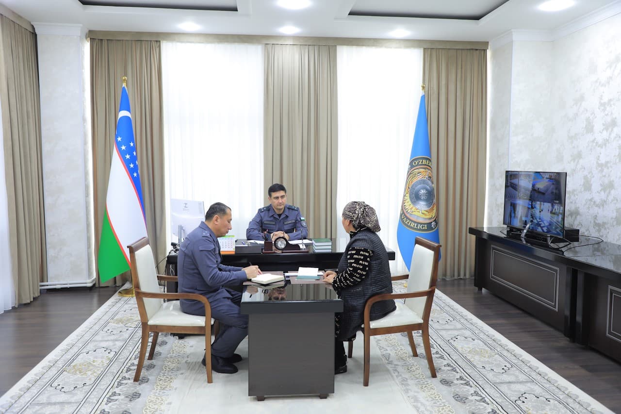 Ichki ishlar vazirligi Maʼnaviy-maʼrifiy ishlar va kadrlar bilan taʼminlash departamenti rahbariyatining shaxsiy qabuli oʻtkazildi