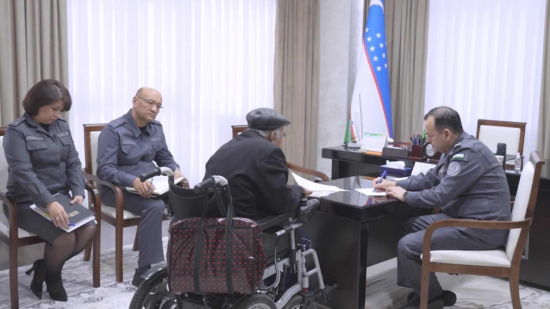 Ички ишлар вазирлиги Жамоат хавфсизлиги департаменти раҳбариятининг шахсий қабули ўтказилди