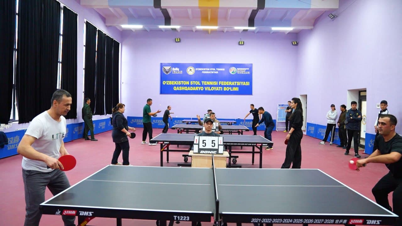 В Кашкадарьинской области состоялся турнир по настольному теннису среди сотрудников правоохранительных органов