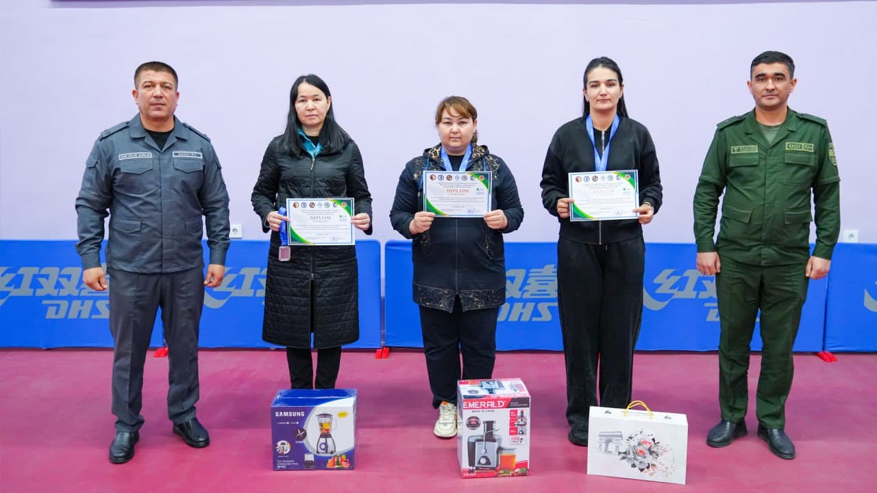 В Кашкадарьинской области состоялся турнир по настольному теннису среди сотрудников правоохранительных органов