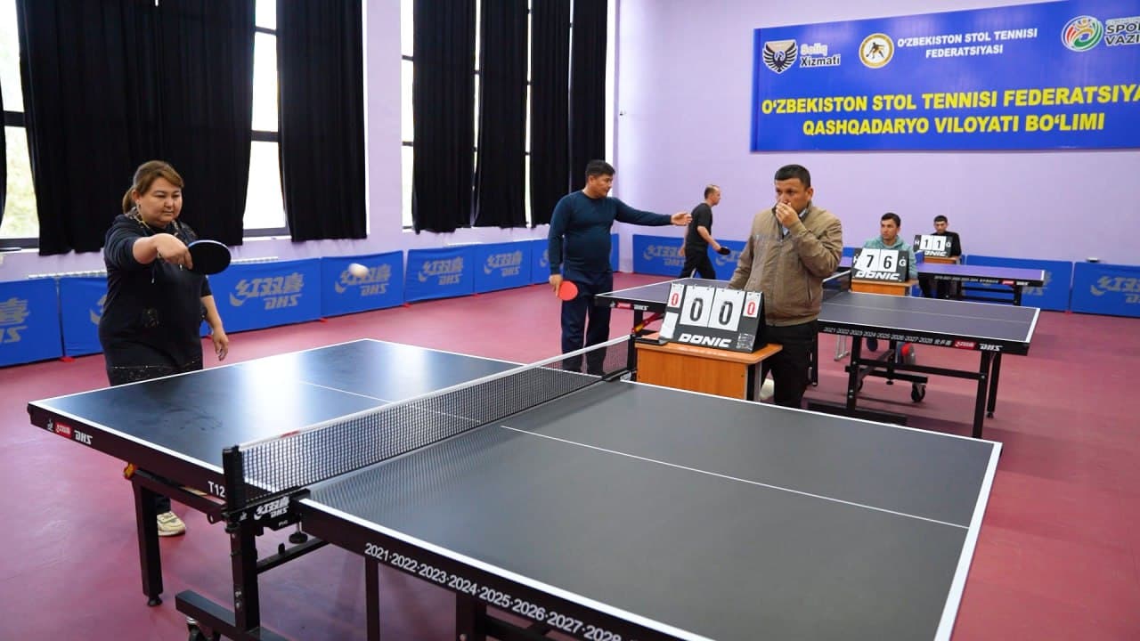 В Кашкадарьинской области состоялся турнир по настольному теннису среди сотрудников правоохранительных органов