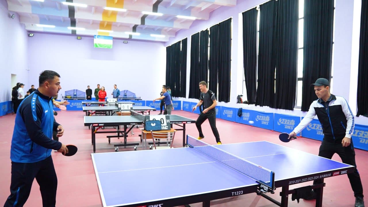 В Кашкадарьинской области состоялся турнир по настольному теннису среди сотрудников правоохранительных органов