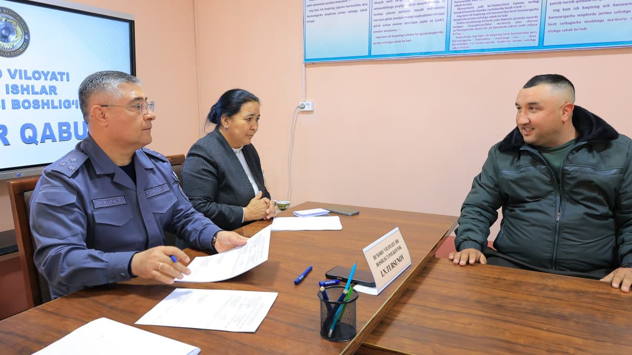 Buxoro viloyati IIB rahbariyatining Olot tumanida sayyor qabuli oʻtkazilib, fuqarolarning muammolari joyida hal etildi