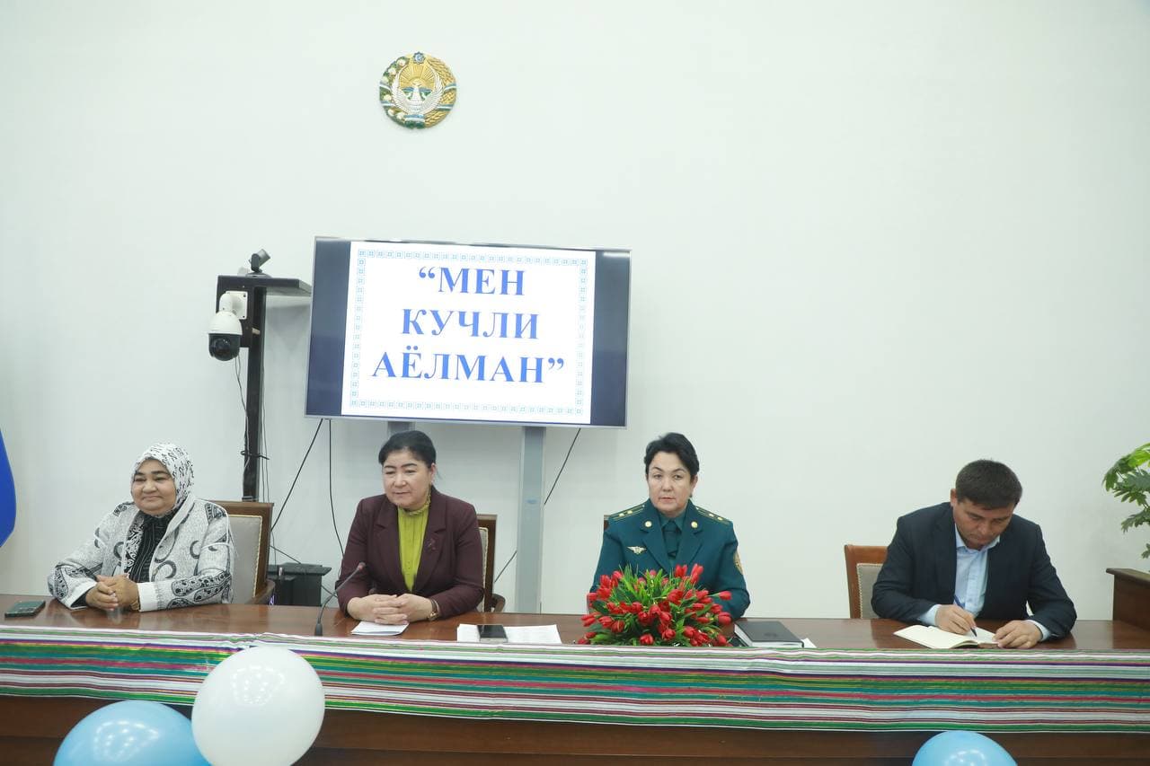 Surxondaryo viloyatida “Men kuchli ayolman” profilaktik tadbirlari oʻtkazildi