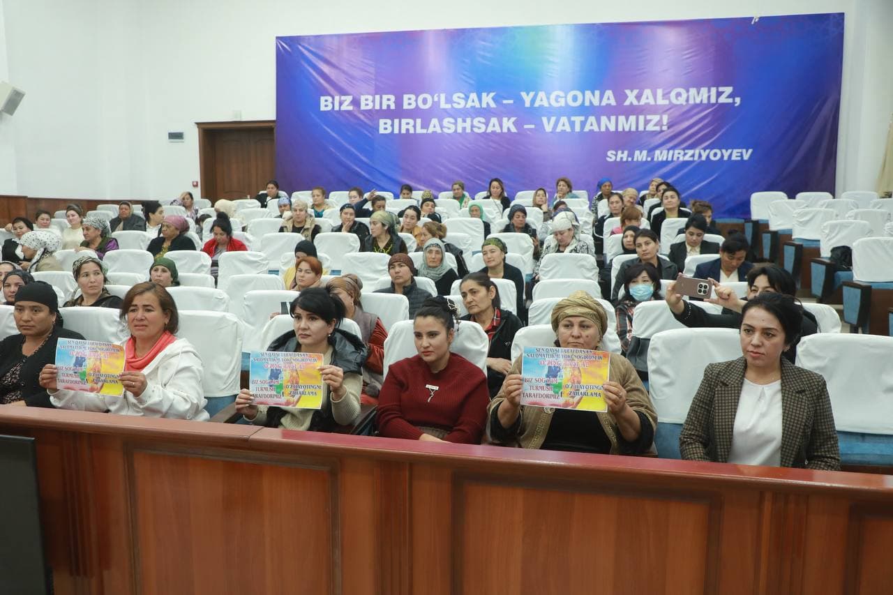 Surxondaryo viloyatida “Turmush” profilaktik tadbiri doirasida ayollar bilan uchrashuv va qabul oʻtkazildi