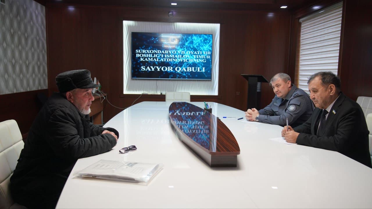 Surxondaryo viloyati IIB boshligʻining Denov tumanida navbatdagi shaxsiy qabuli oʻtkazildi
