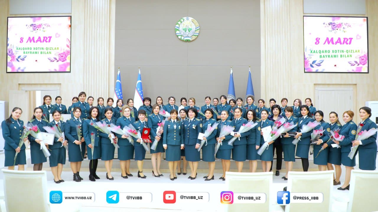 Тошкент вилояти ИИББда 8 март – Халқаро хотин-қизлар куни муносабати билан тантанали тадбир бўлиб ўтди