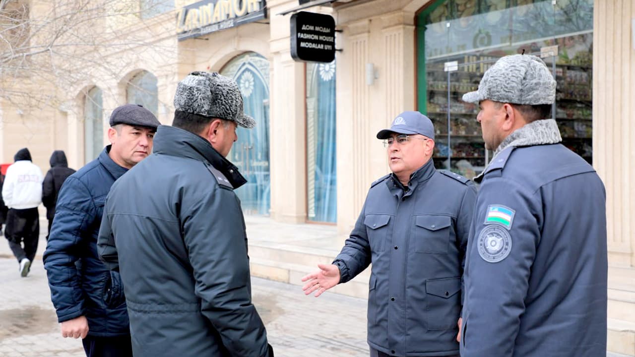 Бухоро вилояти ИИБ раҳбарияти томонидан марказий ҳудудлардаги қурилиш ва хавфсизлик ишлари кўздан кечирилди