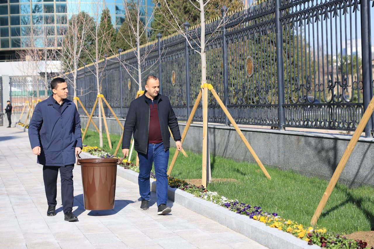 В Министерстве внутренних дел прошел благотворительный хашар под девизом "Благополучие страны начинается с махалли!"