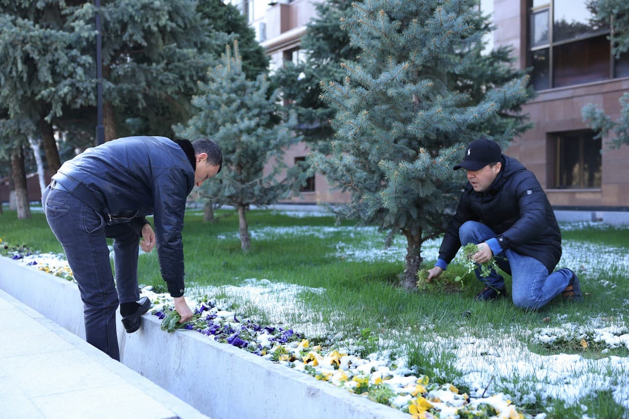 В Министерстве внутренних дел прошел благотворительный хашар под девизом "Благополучие страны начинается с махалли!"