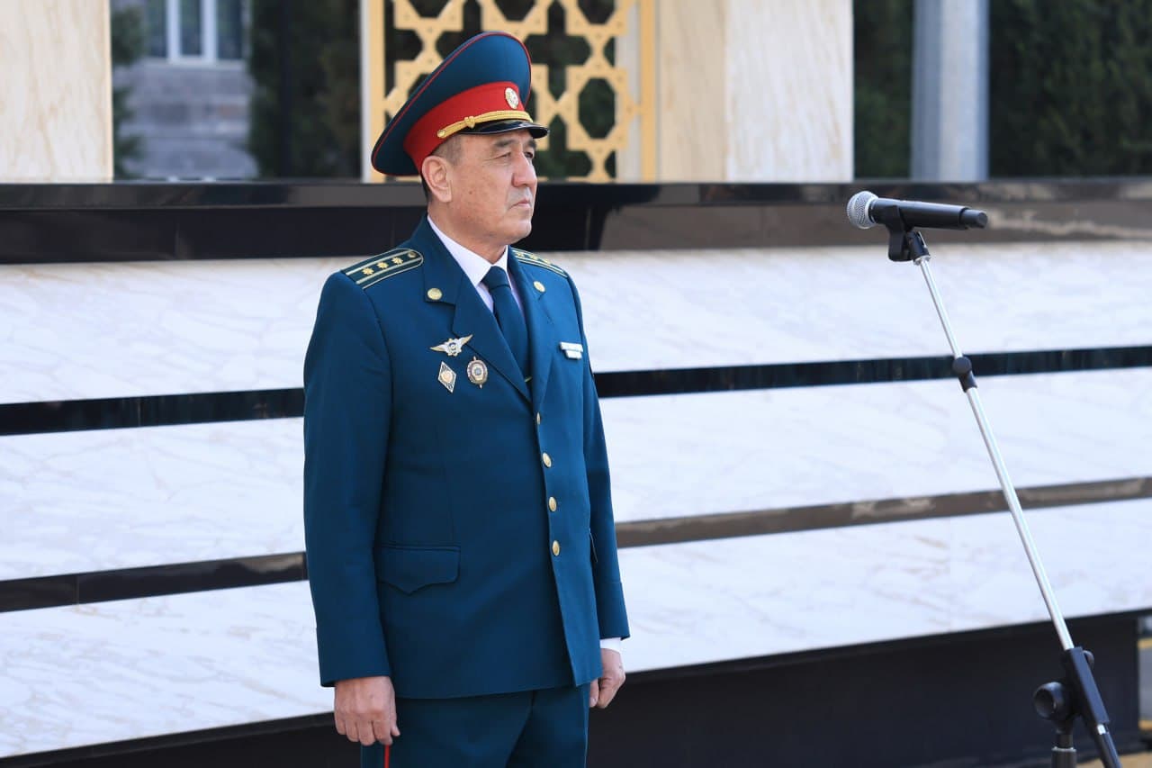 В Министерстве внутренних дел организован строевой смотр с участием личного состава, задействованного в обеспечении общественной безопасности при праздновании всенародного праздника Навруз