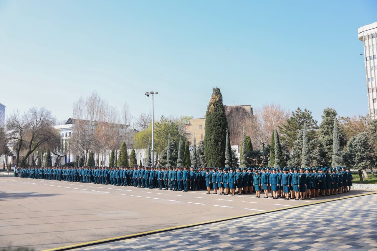 В Министерстве внутренних дел организован строевой смотр с участием личного состава, задействованного в обеспечении общественной безопасности при праздновании всенародного праздника Навруз