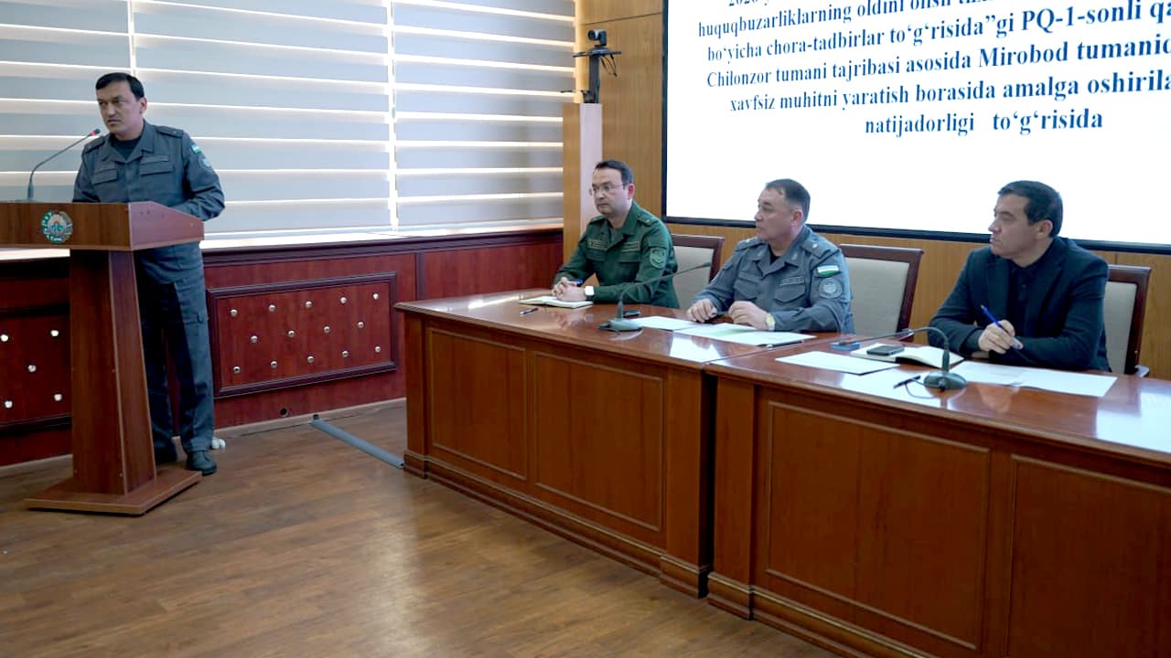 IIV rahbariyati tomonidan Toshkent shahri Mirobod tumanida aholi xavfsizligini taʼminlash maqsadida keng koʻlamli ishlar amalga oshirilmoqda