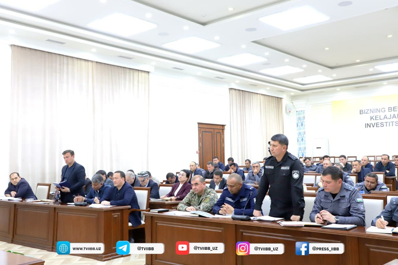 В Ташкентской области состоялся предслужебный инструктаж с участием руководителей правоохранительных органов