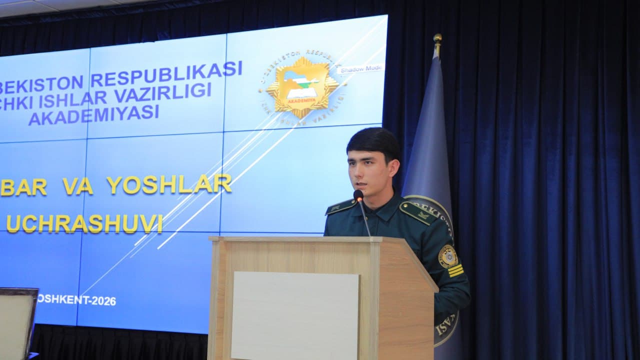 IIV Akademiyasi rahbariyati ishtirokida yoshlar bilan ochiq muloqot oʻtkazildi