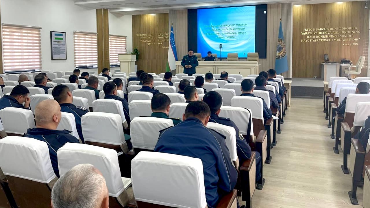 ИИВ Академияси раҳбарияти томонидан пойтахт туманларида “маҳалла еттилиги” учун семинар-тренинглар ташкил этилмоқда