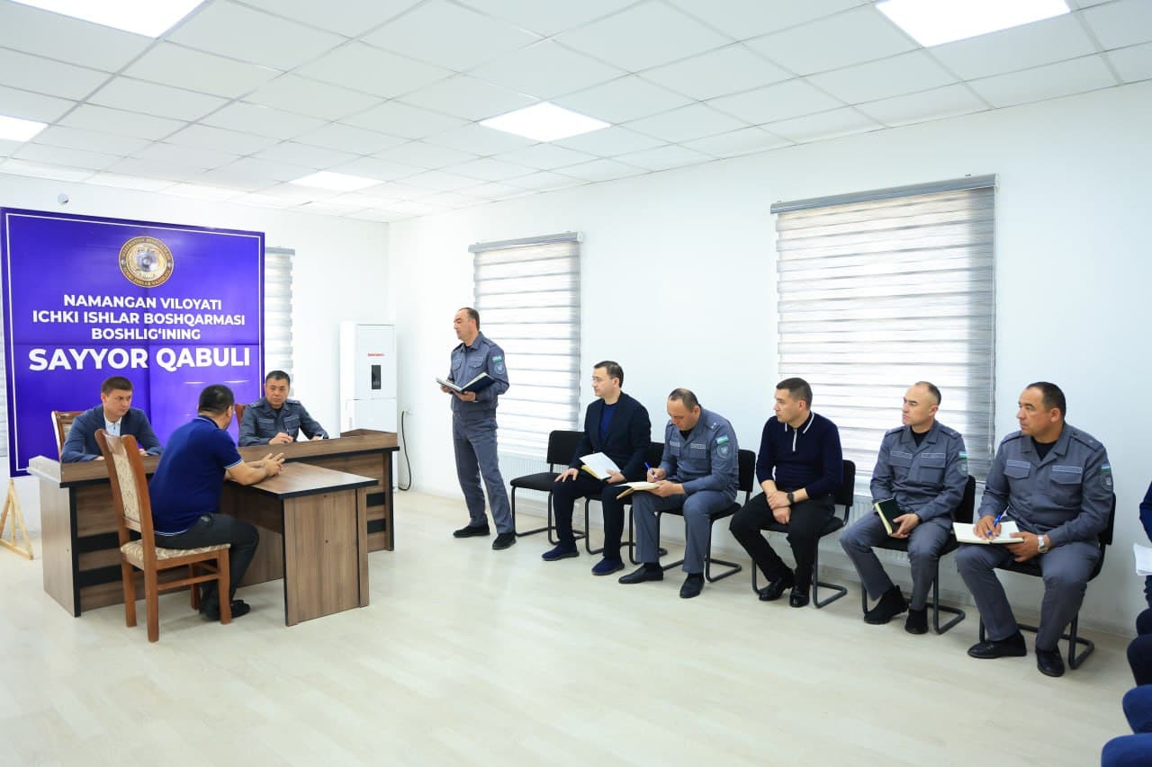 Наманган вилояти ИИБ раҳбариятининг Янги Наманган туманида сайёр қабул ва комплекс ўрганишлари ўтказилди