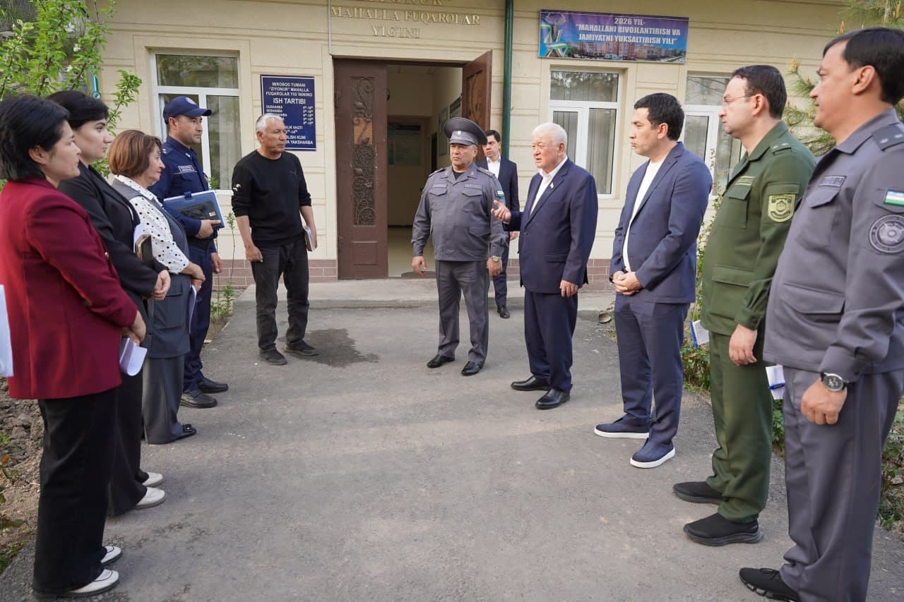 Toshkent shahrining Mirobod tumanida mahallalar xavfsizligini taʼminlash boʻyicha ustuvor vazifalar belgilab olindi