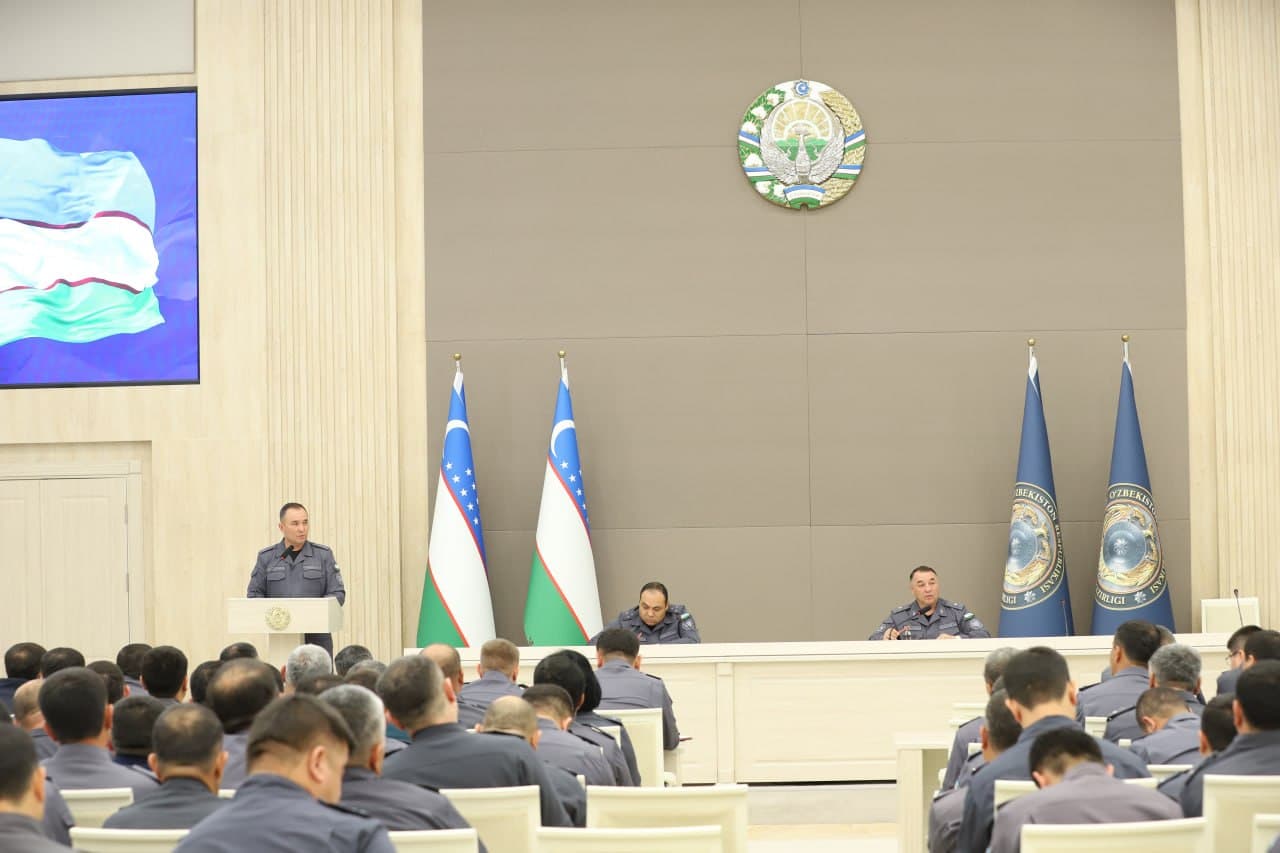 ИИВ раҳбарияти томонидан Тошкент вилоятида ички ишлар органларининг жанговар шайлик ва жисмоний тайёргарлик текширувлари якунлари юзасидан йиғилиш ўтказилди