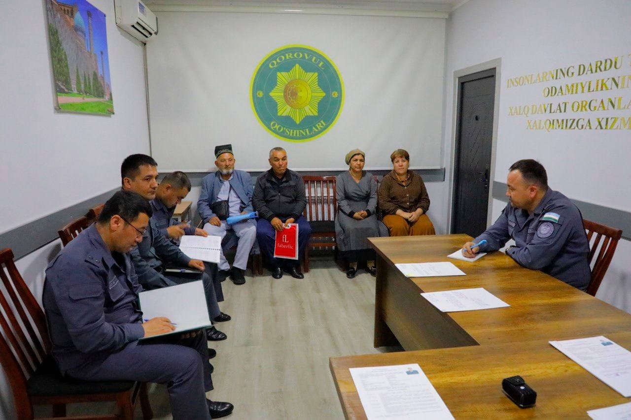 Ички ишлар вазирлиги Қоровул қўшинлари раҳбарияти томонидан жисмоний ва юридик шахслар қабули ташкил этилди