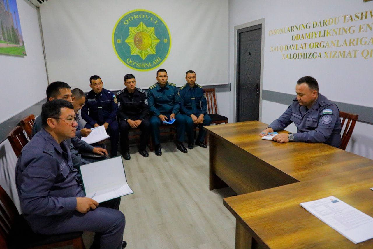 Ички ишлар вазирлиги Қоровул қўшинлари раҳбарияти томонидан жисмоний ва юридик шахслар қабули ташкил этилди