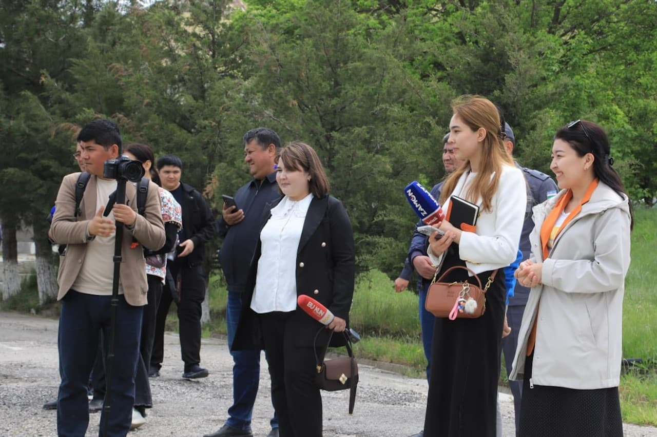 Пресс-тур в УВД Джизакской области: социальная защита, современные условия и пример преобразований в рамках проекта "Яшил макон"