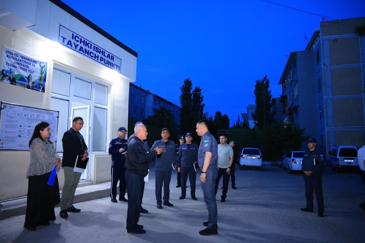 Наманган вилояти ИИБ раҳбарияти томонидан Давлатобод туманида ўрганиш ишлари олиб борилди