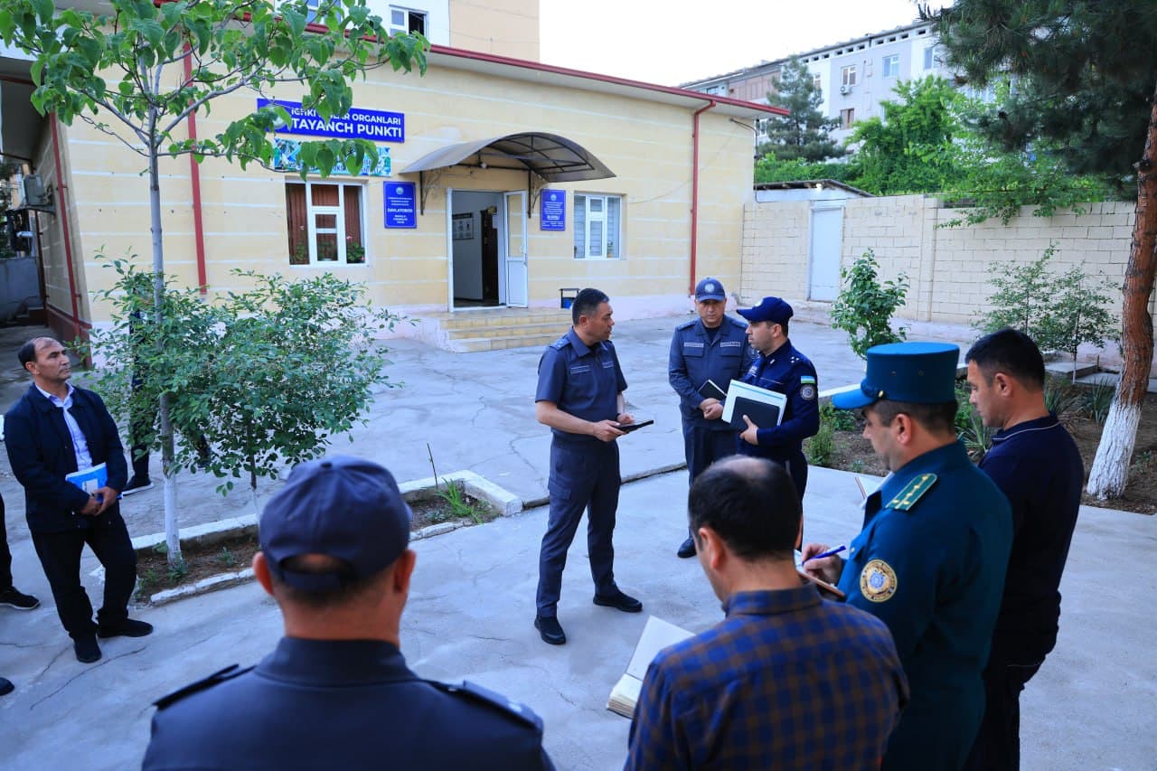 Наманган вилояти ИИБ раҳбарияти томонидан Давлатобод туманида ўрганиш ишлари олиб борилди