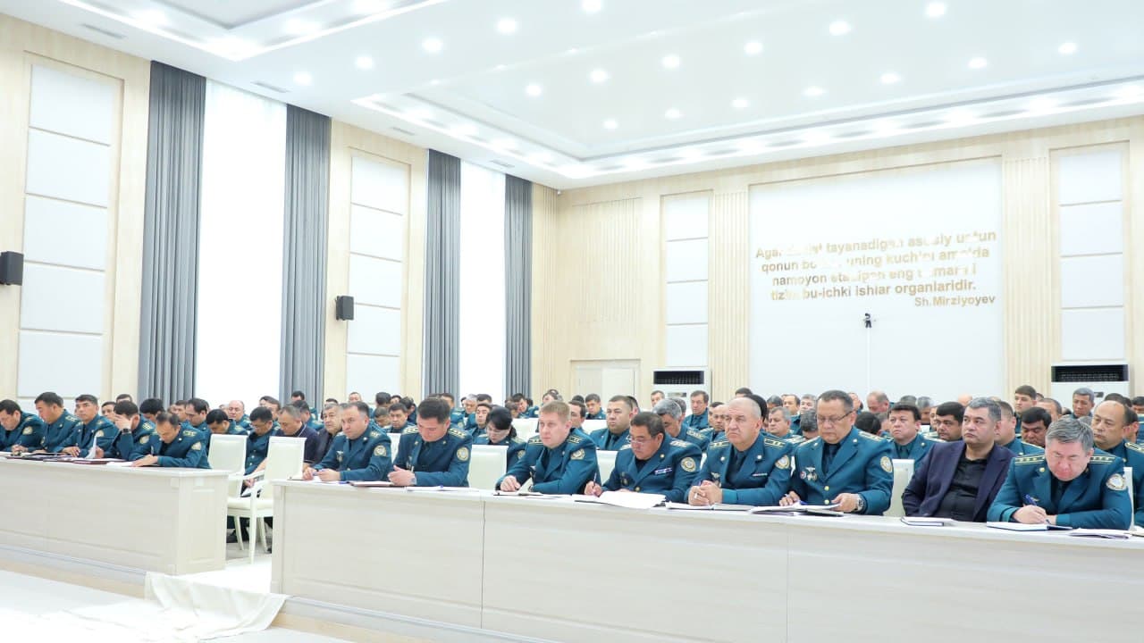 Тошкент вилояти ИИББда жиноятчиликка қарши кураш ва жамоат хавфсизлигини таъминлаш бўйича ўтган 3 ой натижалари муҳокама қилинди