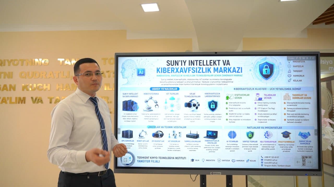 Sirdaryo tajribasi: Yangiyerda kiberxavfsizlik markazi tashkil etiladi, hamkorlik memorandumi imzolandi