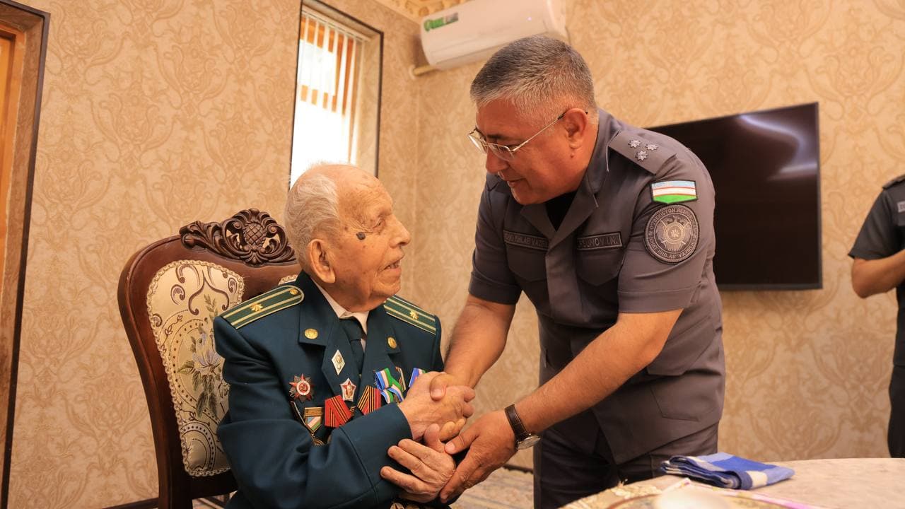 9-may – Xotira va qadrlash kuni arafasida: Buxorolik II Jahon urushi qatnashchisi ichki ishlar organlarining faxriysi isteʼfodagi mayor Ahmed Muhsinov 103 yoshni qarshiladi