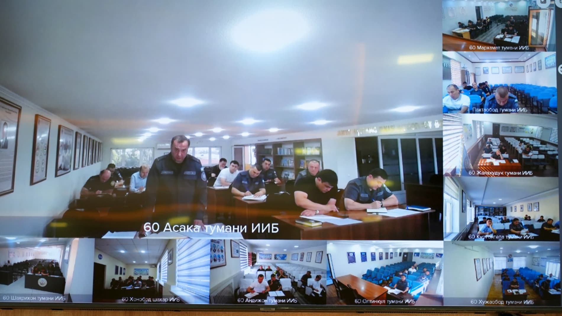 Andijon viloyati IIBda Ichki ishlar vazirligining navbatdagi Hayʼat yigʻilishida belgilangan vazifalar ijrosi hamda jinoyatchilikka qarshi kurashish natijalari tanqidiy muhokama qilindi
