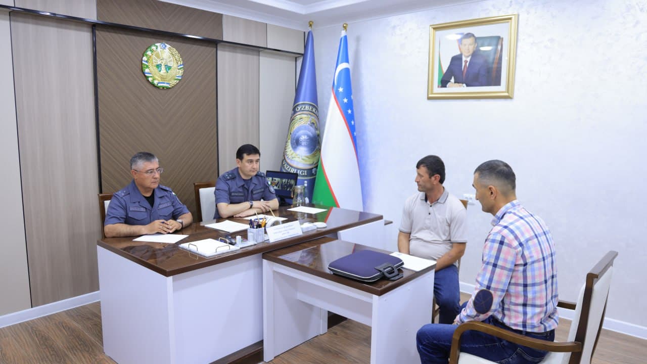 Buxoro viloyati Ichki ishlar boshqarmasida Ichki ishlar vaziri oʻrinbosari, polkovnik Diyorbek Sattarov ishtirokida sayyor qabul oʻtkazildi